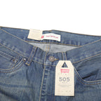 LEVI'S 505 Boys Jeans Blue Regular Straight Denim Medium W28 L29 Classic Fit