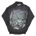 Womens Black Las Vegas Pullover Sweatshirt M Zipper Collar Vintage Style
