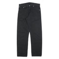 LEVI'S Mens Cotton Blend Black Regular Straight Trousers W33 L32 Casual Zip
