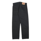 LEVI'S Mens Cotton Blend Black Regular Straight Trousers W33 L32 Casual Zip