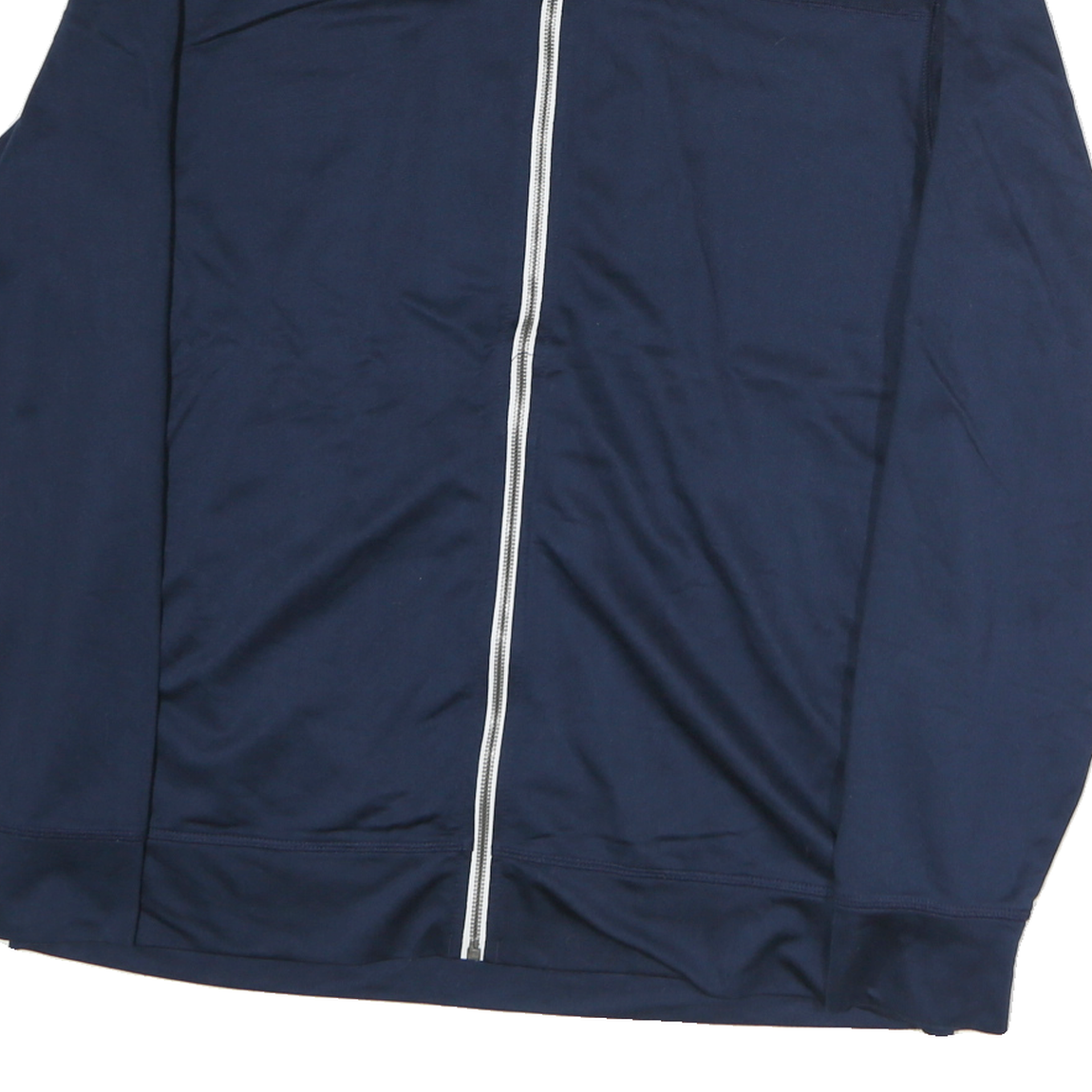 ADIDAS Mens Navy L Basketball Track Jacket L Polyester Zip Climalite Casual