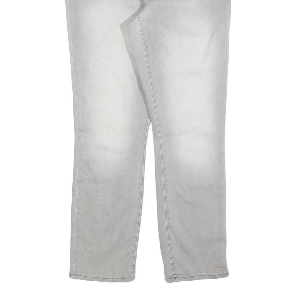 DKNY Womens Slim Grey Denim Jeans Cotton Blend W32 L27 Light Wash Zip