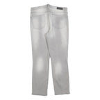 DKNY Womens Slim Grey Denim Jeans Cotton Blend W32 L27 Light Wash Zip