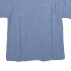 D'MEJIA Mens Blue Polyester Short Sleeve Shirt M Lightweight Casual Summer