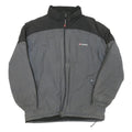 CHAPS Mens Grey & Black Jacket L Cotton Blend Classic Zip Outdoor Warm