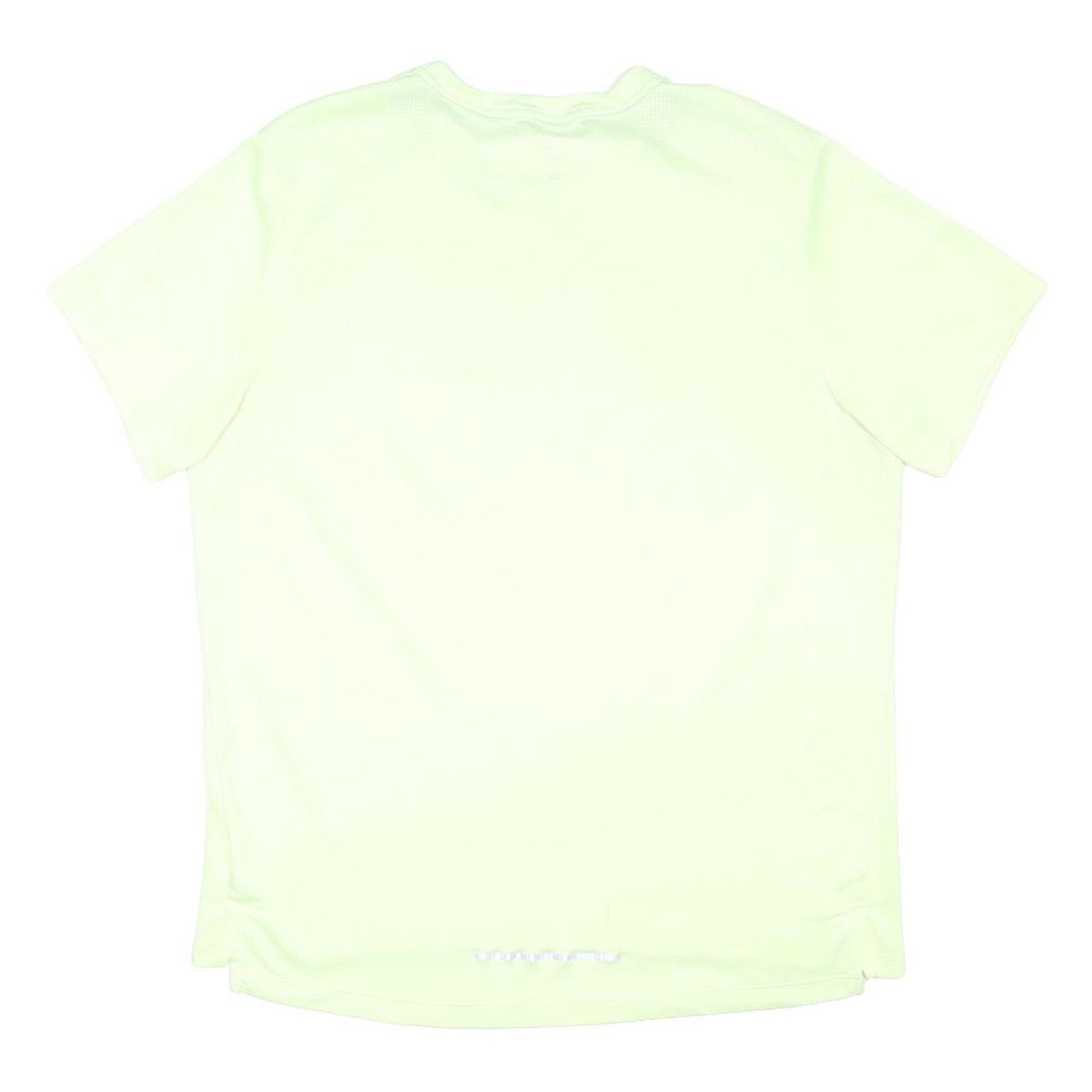 NIKE RUNNING Mens Yellow & Grey Logo Graphic T-Shirt L Short Sleeve Crew Neck