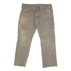 DICKIES Mens Regular Fit Straight Leg Denim Brown Jeans W38 L27 Workwear