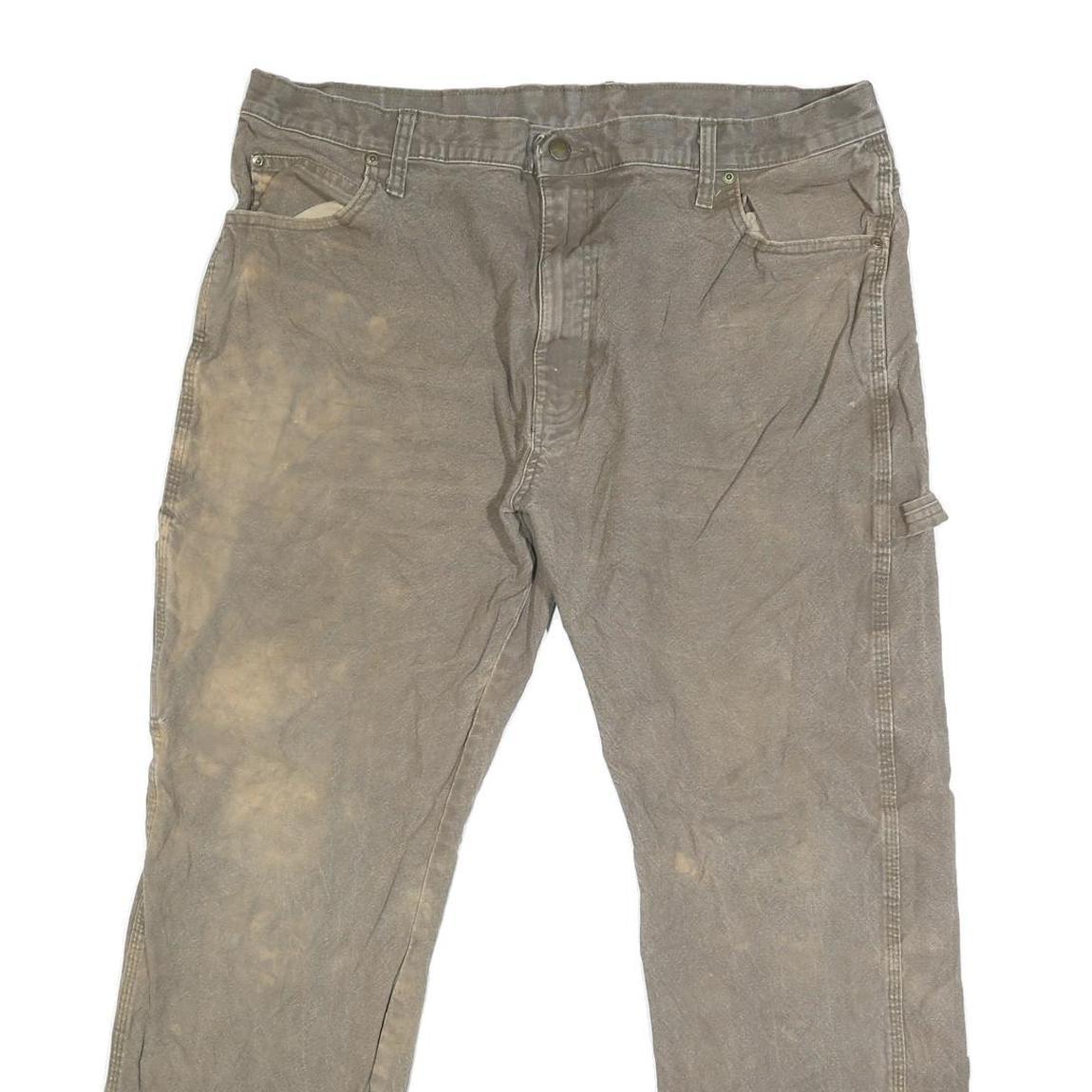 DICKIES Mens Regular Fit Straight Leg Denim Brown Jeans W38 L27 Workwear