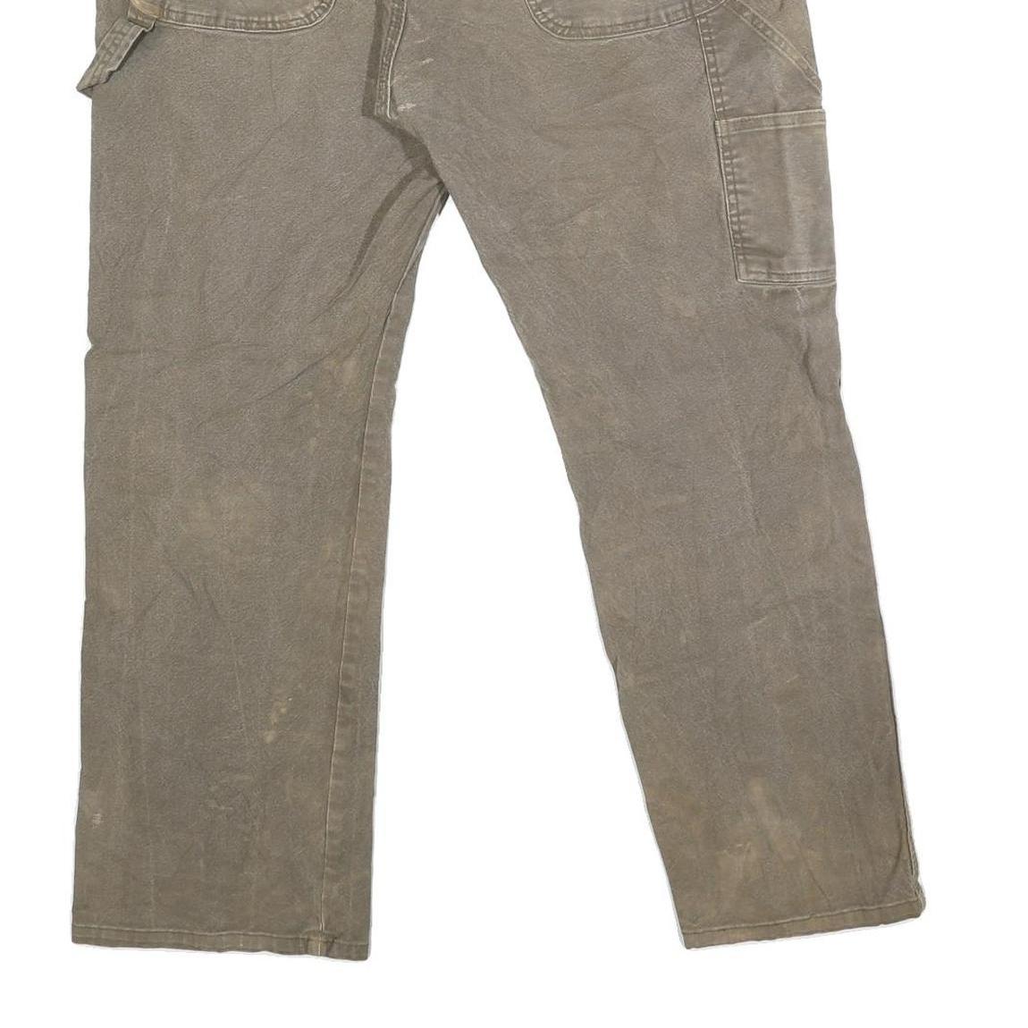 DICKIES Mens Regular Fit Straight Leg Denim Brown Jeans W38 L27 Workwear