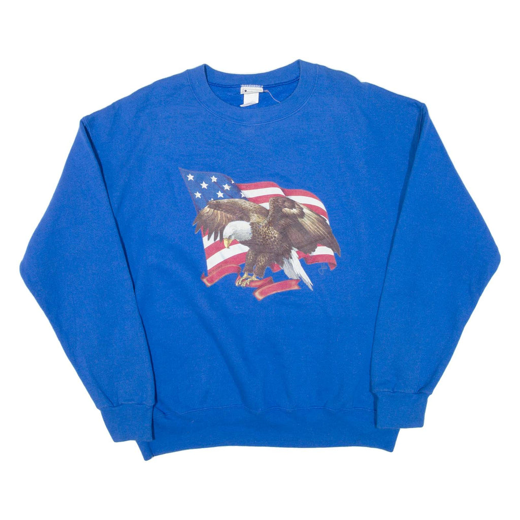 LEE American Flag Mens Sweatshirt Blue USA L