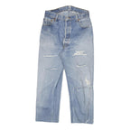 LEVI'S Womens Jeans Blue Regular Straight Denim Light W26 L22 Distressed Cotton