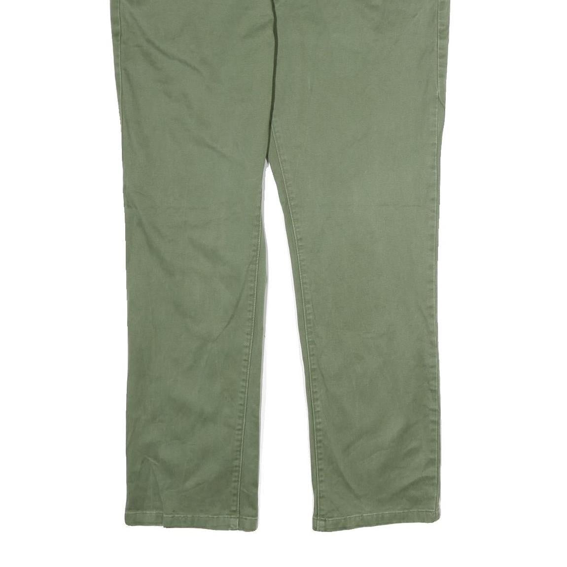 LEVI'S Mens Cotton Green Regular Straight Trousers W40 L32 Classic Casual