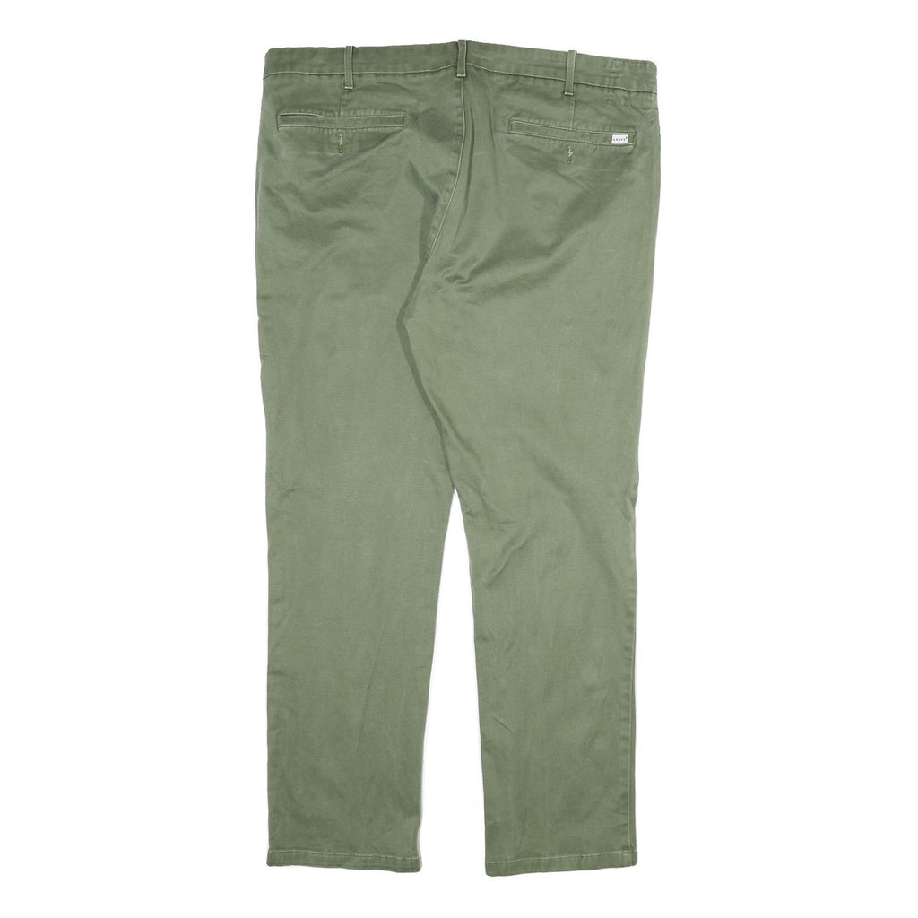 LEVI'S Mens Cotton Green Regular Straight Trousers W40 L32 Classic Casual