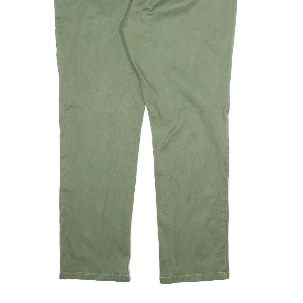 LEVI'S Mens Cotton Green Regular Straight Trousers W40 L32 Classic Casual