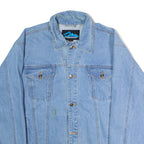 TRI MOUNTAIN Coca Cola Mens Denim Jacket Blue 90s L