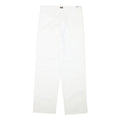 DICKIES Womens Cotton Blend White Regular Fit Straight Leg Trousers W30 L30