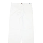 DICKIES Womens Cotton Blend White Regular Fit Straight Leg Trousers W30 L30
