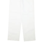 DICKIES Womens Cotton Blend White Regular Fit Straight Leg Trousers W30 L30