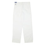 DICKIES Womens Cotton Blend White Regular Fit Straight Leg Trousers W30 L30
