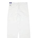 DICKIES Womens Cotton Blend White Regular Fit Straight Leg Trousers W30 L30