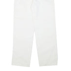 DICKIES Womens Cotton Blend White Regular Fit Straight Leg Trousers W30 L30