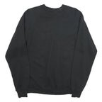 JERZEES Womens Black Sweatshirt Crew Neck L Cotton Pullover Cherry Motif