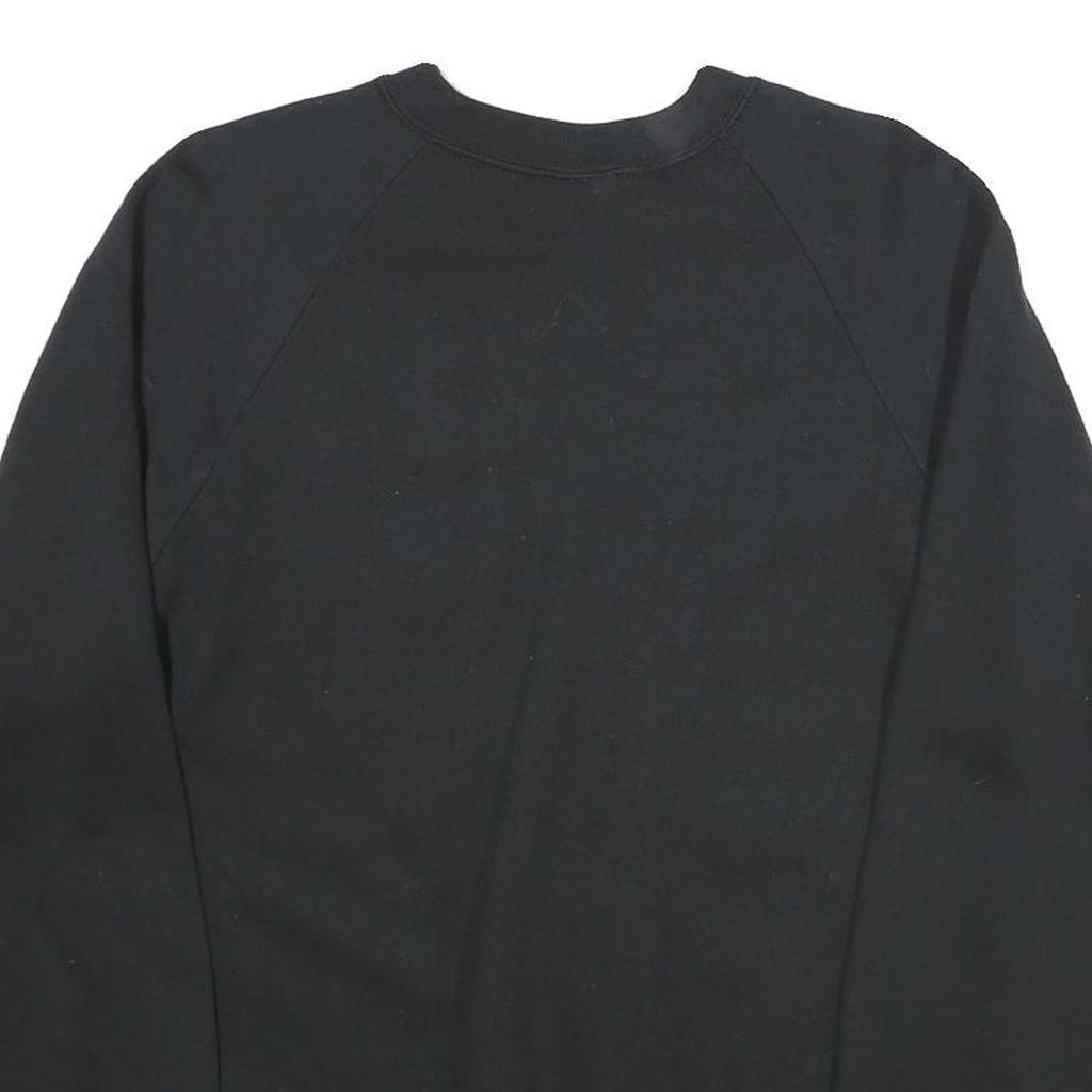 JERZEES Womens Black Sweatshirt Crew Neck L Cotton Pullover Cherry Motif