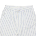 WRANGLER Mens Shorts White & Blue Vertical Stripe Casual M W32 Cotton Blend
