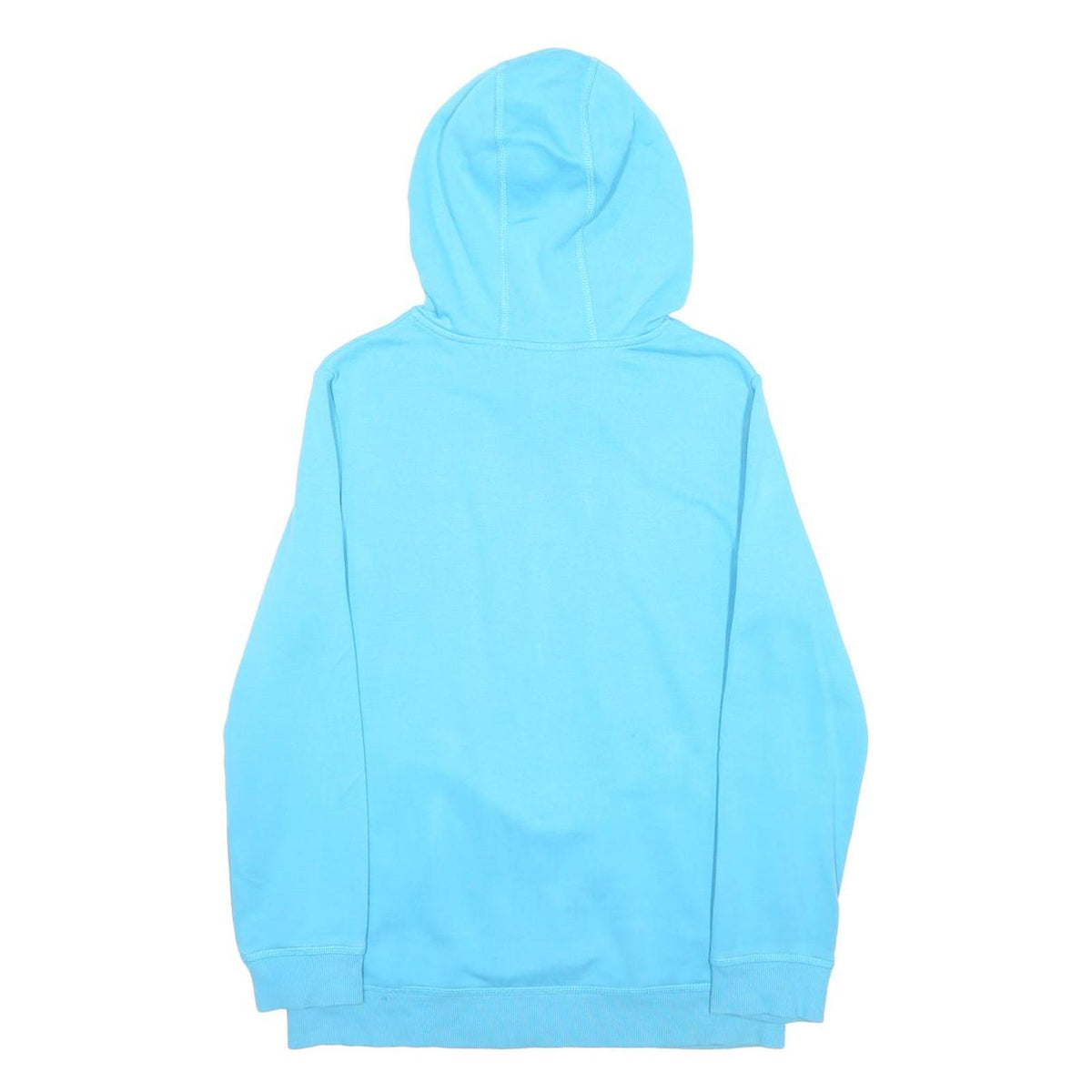 ADIDAS Womens Blue Hoodie UK 14 Cotton Blend Pullover Casual Sportswear