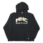 RUSSELL ATHLETIC Mens Black MHC Medicine Hat College Pullover Hoodie M