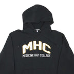 RUSSELL ATHLETIC Mens Black MHC Medicine Hat College Pullover Hoodie M