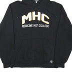 RUSSELL ATHLETIC Mens Black MHC Medicine Hat College Pullover Hoodie M