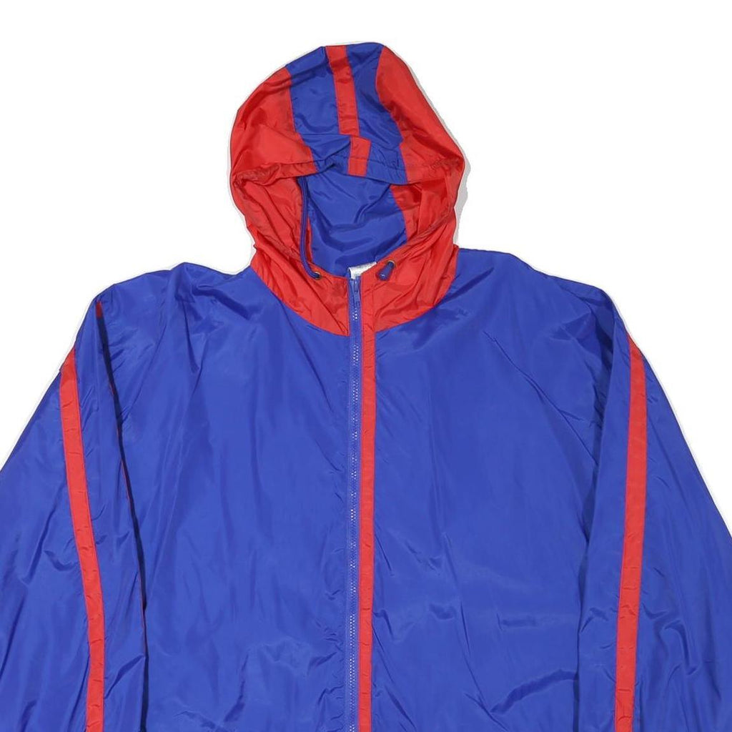 PEPSI Mens Blue & Red Hooded Zip Jacket L Polyester Blend Sport Basics