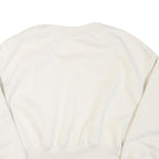 NIKE Womens White V-Neck Sweatshirt XL Cotton Blend Cropped Regular Fit