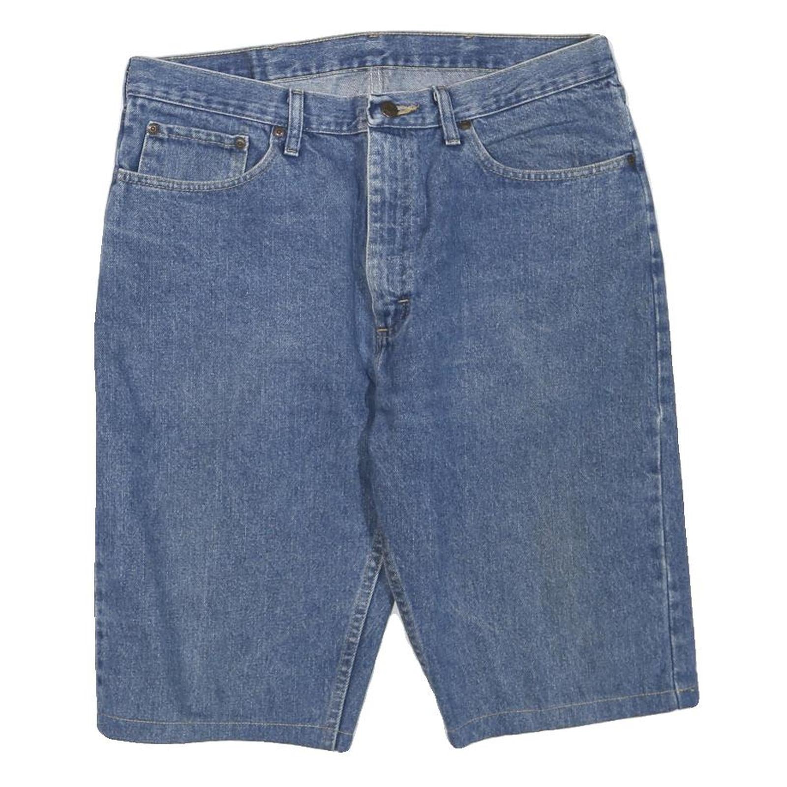 WRANGLER Mens Denim Blue Casual Shorts L W36 Classic Cotton Blend