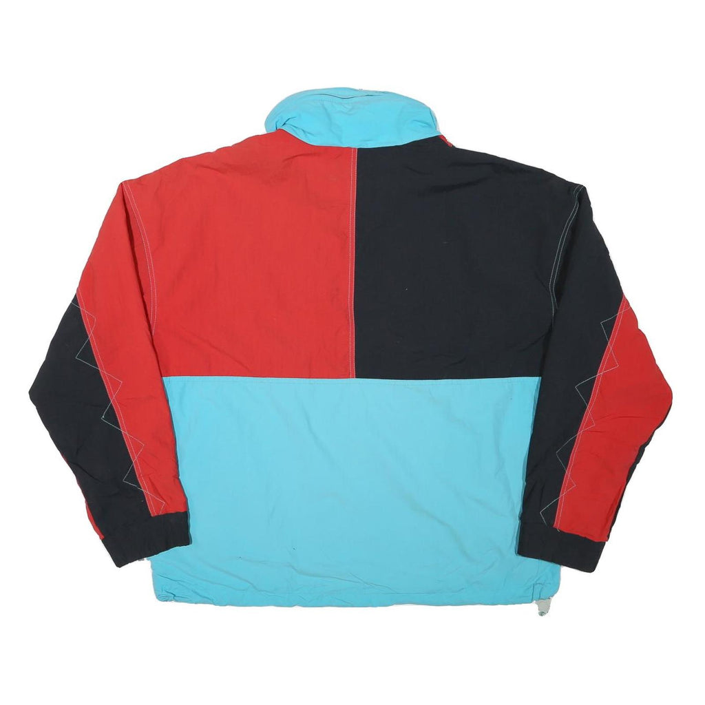 WHITE STAG Mens Red & Blue Nylon Zip Jacket M Colourblock Casual Outdoor