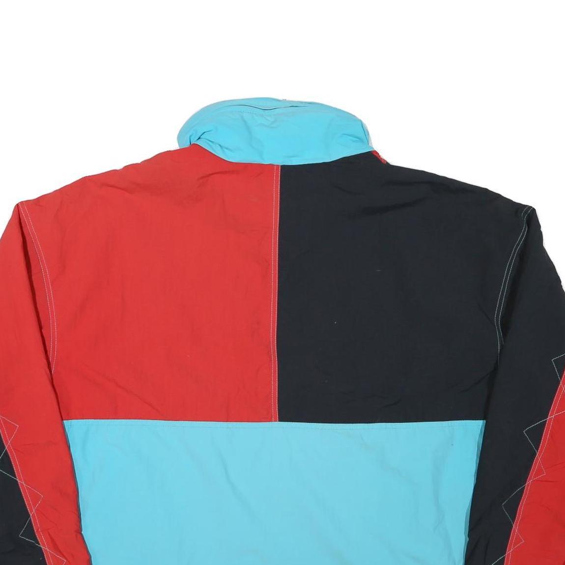 WHITE STAG Mens Red & Blue Nylon Zip Jacket M Colourblock Casual Outdoor