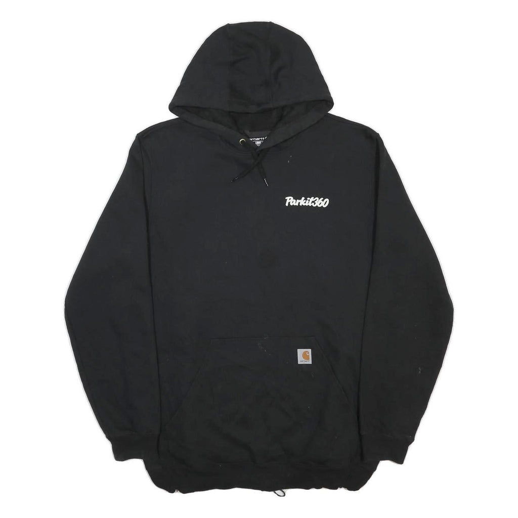 CARHARTT Mens Black Parkit360 Pullover Hoodie XL Graphic Print Drawstring