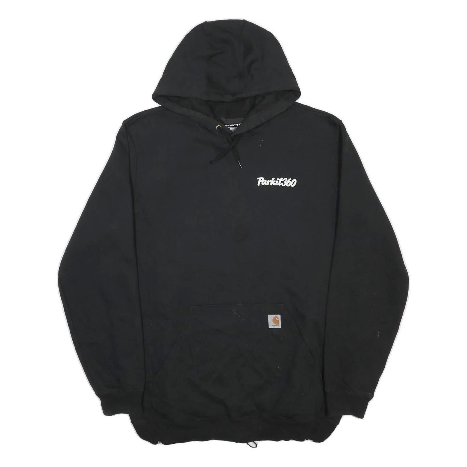 CARHARTT Mens Black Parkit360 Pullover Hoodie XL Graphic Print Drawstring