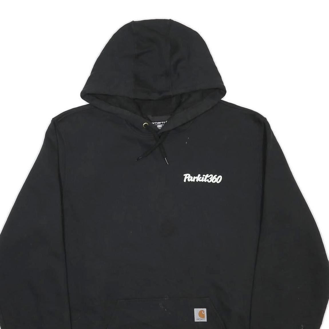 CARHARTT Mens Black Parkit360 Pullover Hoodie XL Graphic Print Drawstring