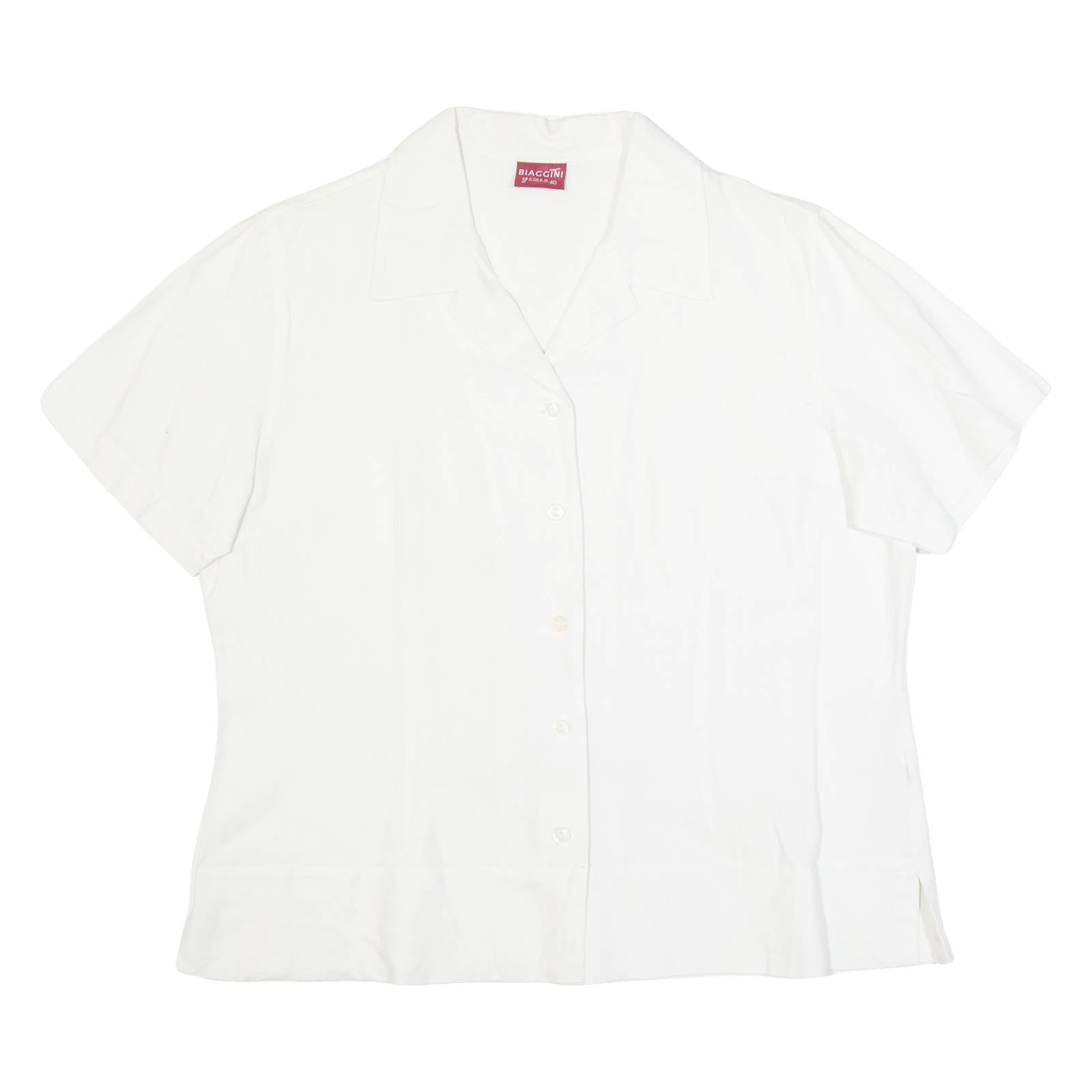 BIAGGINI Womens Shirt White Collared M
