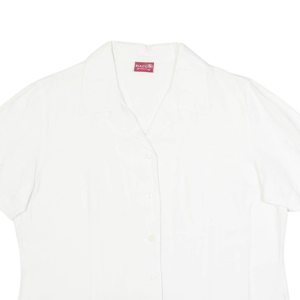 BIAGGINI Womens Shirt White Collared M