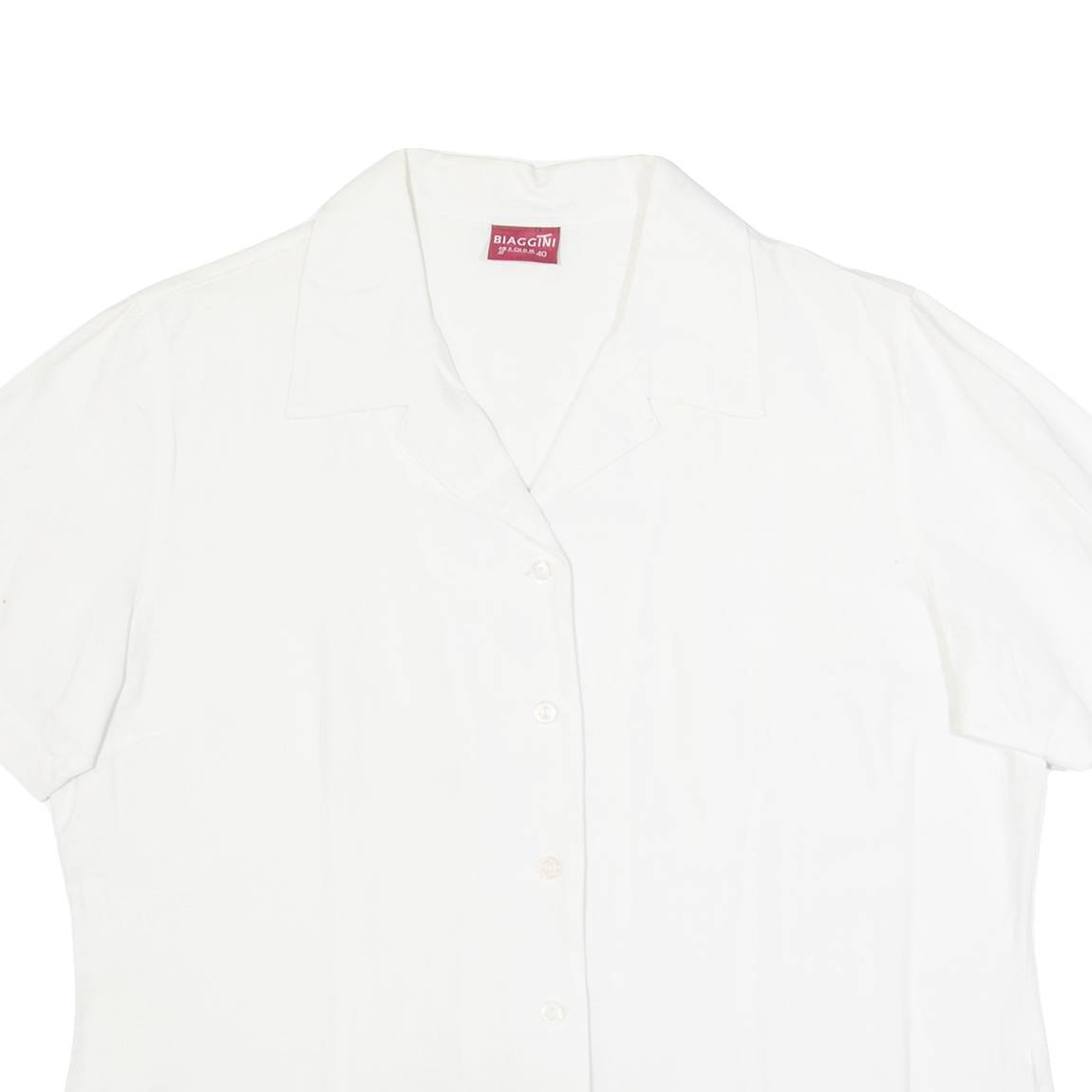 BIAGGINI Womens Shirt White Collared M