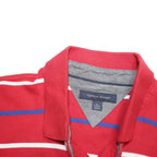 TOMMY HILFIGER Mens Red White & Blue Striped Short Sleeve Polo Shirt XL