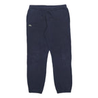 LACOSTE Mens Joggers Navy Blue Slim Tapered M W32 L29 Cotton Blend Casual