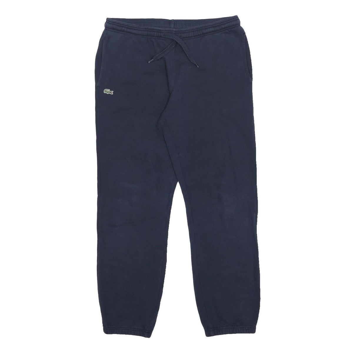 LACOSTE Mens Joggers Navy Blue Slim Tapered M W32 L29 Cotton Blend Casual