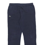 LACOSTE Mens Joggers Navy Blue Slim Tapered M W32 L29 Cotton Blend Casual