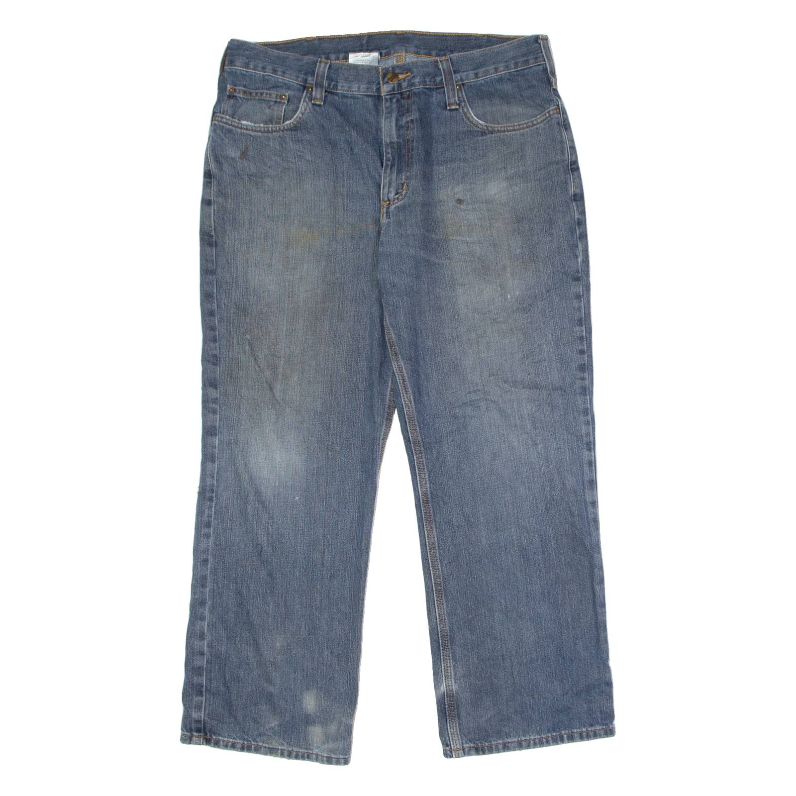 CARHARTT Workwear Mens Jeans Blue Relaxed Straight W36 L28