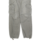 CARHARTT Mens Cotton Blend Grey Regular Cargo Trousers W30 L30 Workwear Durable