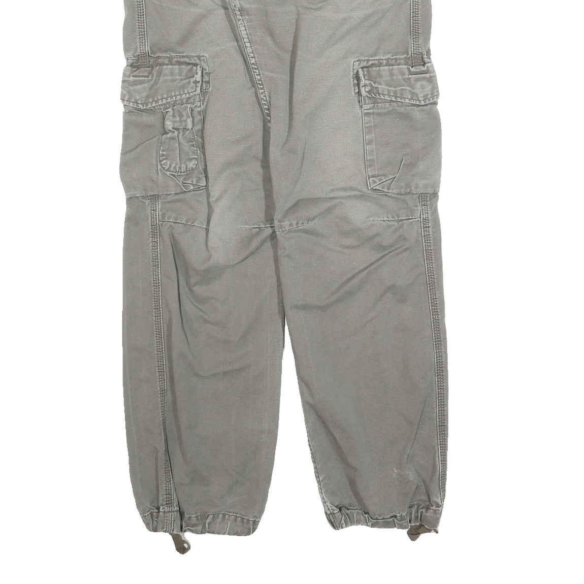 CARHARTT Mens Cotton Blend Grey Regular Cargo Trousers W30 L30 Workwear Durable